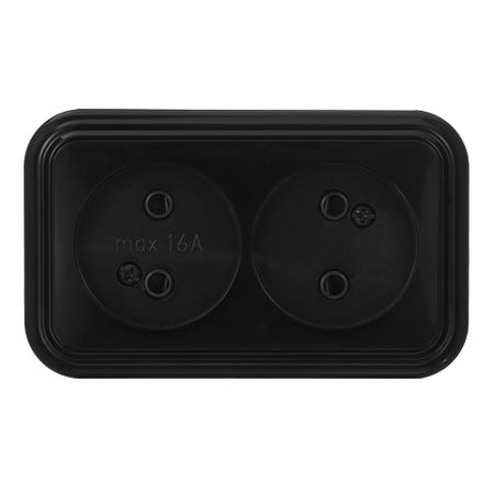 Розетка Svet накладная черная (0215-00421/1630/1631)