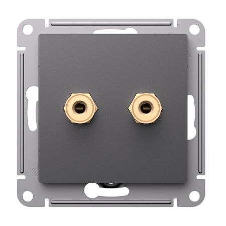 Розетка аудио Systeme Electric AtlasDesign встраиваемая базальт (ATN001487) qvvcev h22600 cctv микрофон аудио монитор