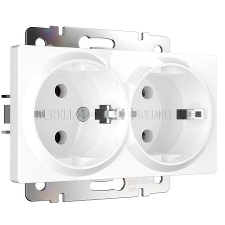 Розетка Werkel встраиваемая белая (a051129) приборная панель из нержавеющей стали розетка для кондиционера декоративная накладка для mercedes benz c class w205 glc x253 2015 2020