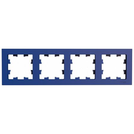 Рамка Systeme Electric AtlasDesign четырехместная аквамарин (ATN001104)