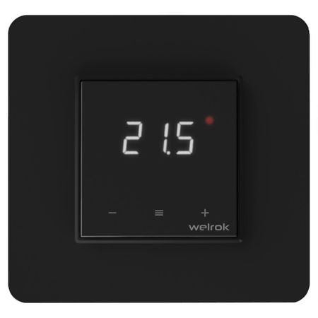 Терморегулятор цифровой сенсорный для теплого пола Welrok LIS BK черный snsntdro yh800 2 цифровой дисплей 2 оси