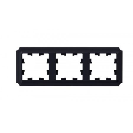 Рамка Systeme Electric AtlasDesign Antique трехместная карбон (ATN101003)