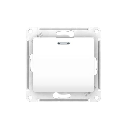 Переключатель Systeme Electric Glossa одноклавишный встраиваемый белый с подсветкой (GSL000163) переключатель 1 клавишный schneider electric glossa титан