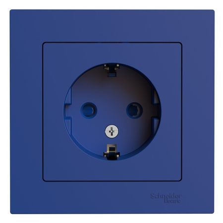 Розетка Systeme Electric AtlasDesign встраиваемая аквамарин со шторками (ATN001144) электрический паяльник aideepen electric vacuum solder sucker