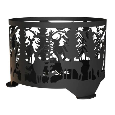 Чаша костровая Олени 500 мм плоское дно 4 ножки