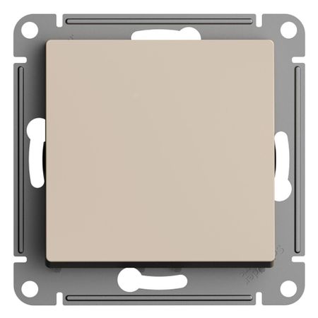 Переключатель Systeme Electric AtlasDesign одноклавишный встраиваемый песочный (ATN001261) переключатель 1 клавишный schneider electric atlas design 10а с и