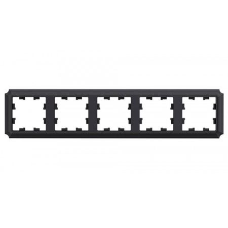 Рамка Systeme Electric AtlasDesign Antique пятиместная базальт (ATN101405)