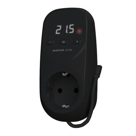 Терморегулятор цифровой для теплого пола Welrok PT BK черный sonoff basicr4 wi fi реле для умного дома