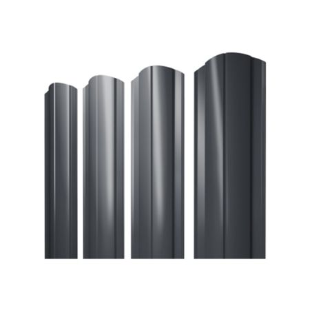 Евроштакетник двухсторонний круглый 0,45 мм 128х1800 мм графитовый серый RAL 7024 фигурный срез 1 шт wx110 wx010 1 вт 10 ом 22 ком 10r 22k 3 паяльные клеммы 6 мм круглый металлический вал однооборотный потенциометр с проволочной обмоткой