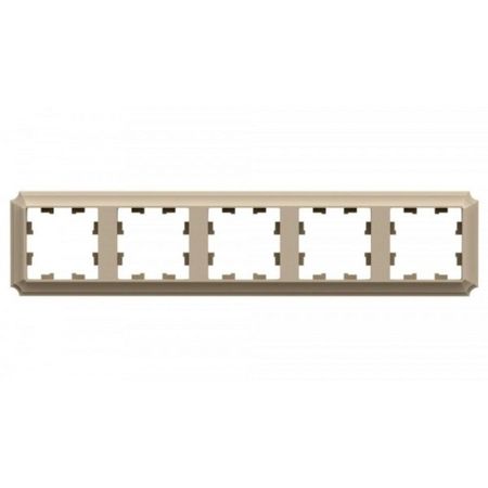 Рамка Systeme Electric AtlasDesign Antique пятиместная бежевая (ATN100205)