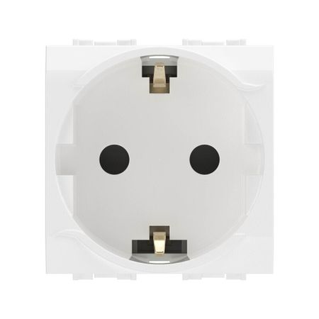 Розетка для кабель-канала DKC Brava белая со шторками 2 модуля (76482BDIY)