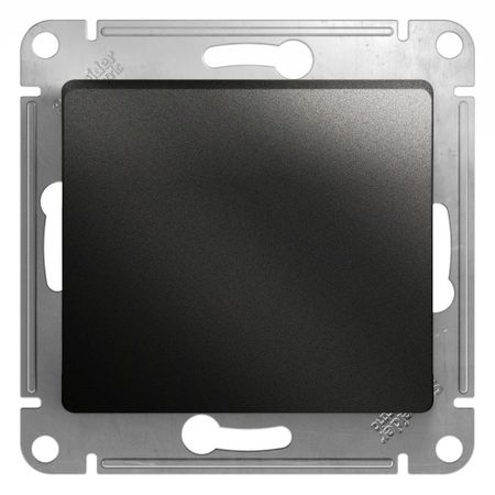 Выключатель Systeme Electric Glossa одноклавишный встраиваемый антрацит (GSL000715) блок 3 клавишный выключатель и розетка schneider electric glossa c з