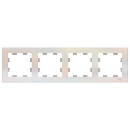 Рамка Systeme Electric AtlasDesign четырехместная жемчуг (ATN000404)