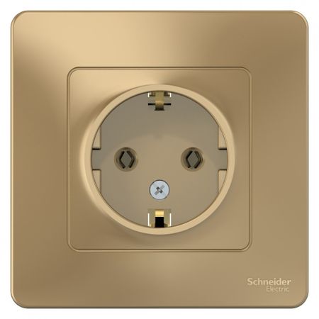 Розетка Systeme Electric Blanca встраиваемая титан (BLNRS001014) розетка встраиваемая systeme electric blanca с заземлением без шторок 16 а