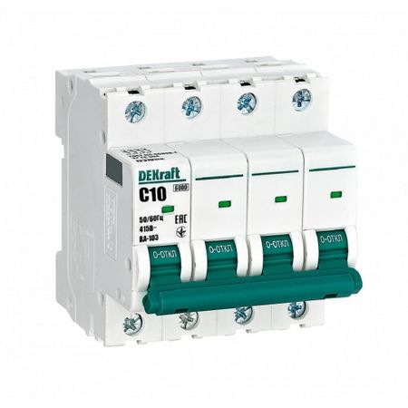 Автоматический выключатель модульный Dekraft ВА-103 4P 10А 6 кА 415 В (12319DEK) плата управления аппарата точечной сварки slite ny d01