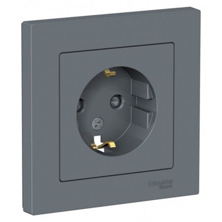 Розетка Systeme Electric AtlasDesign встраиваемая грифель со шторками (ATN000744) электрический паяльник aideepen electric vacuum solder sucker