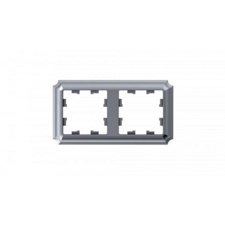 Рамка Systeme Electric AtlasDesign Antique двухместная алюминий (ATN100302)