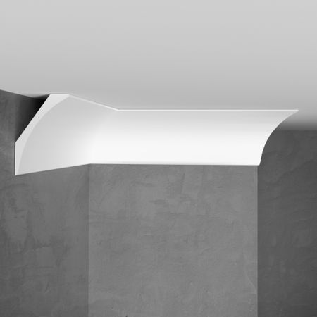 Плинтус потолочный из экополимера ударопрочный 60х40х2000 мм Stenopol C7212 плинтус гладкий сращ пгс 40 2200х40х28мм б с