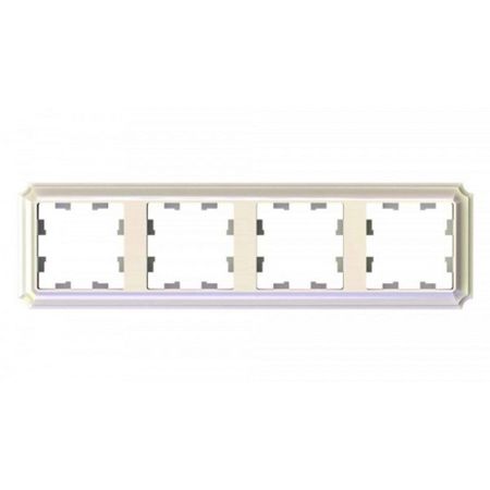 Рамка Systeme Electric AtlasDesign Antique четырехместная жемчуг (ATN100404)