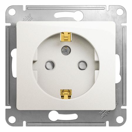 Розетка Systeme Electric Glossa встраиваемая перламутр со шторками (GSL000645) электрический паяльник aideepen electric vacuum solder sucker