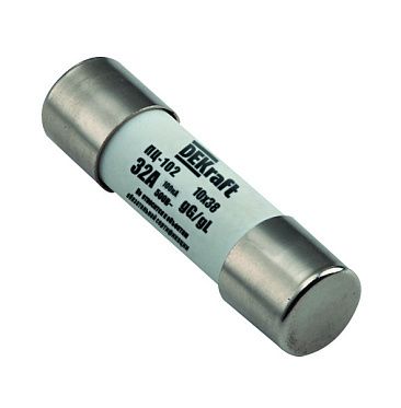 Вставка плавкая цилиндрическая Dekraft ПЦ-102 10х38 мм 500-600 В (21364DEK)
