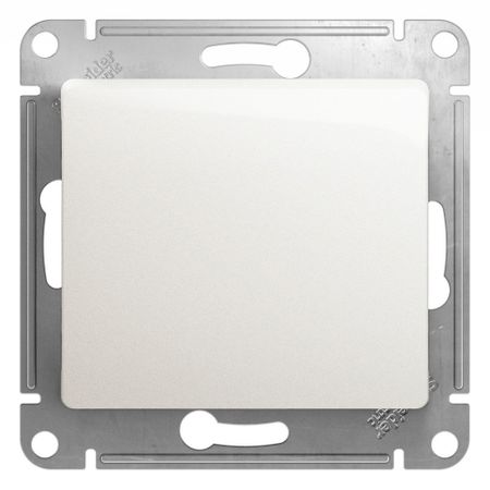 Переключатель Systeme Electric Glossa одноклавишный встраиваемый перламутр (GSL000661) переключатель 1 клавишный schneider electric glossa титан