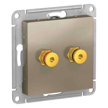 Розетка аудио Systeme Electric AtlasDesign встраиваемая шампань (ATN000587) qvvcev h22600 cctv микрофон аудио монитор