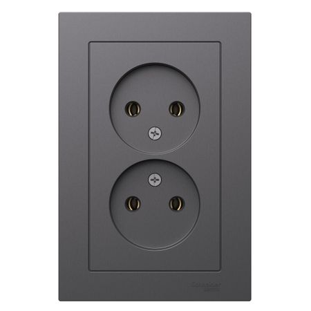 Розетка Systeme Electric AtlasDesign встраиваемая базальт (ATN001420)