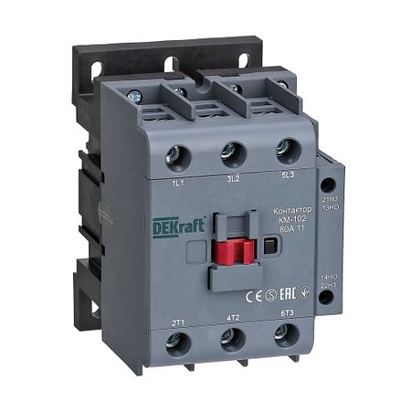Контактор модульный Dekraft КМ-102 230 В 80 А тип AC 1НО+1НЗ (22009DEK)