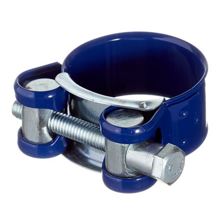 Хомут силовой Hard-Fix 32-35 мм оцинкованная сталь с полимерным покрытием одноболтовый хомут обжимной силовой шарнирный 40 43мм 2шт