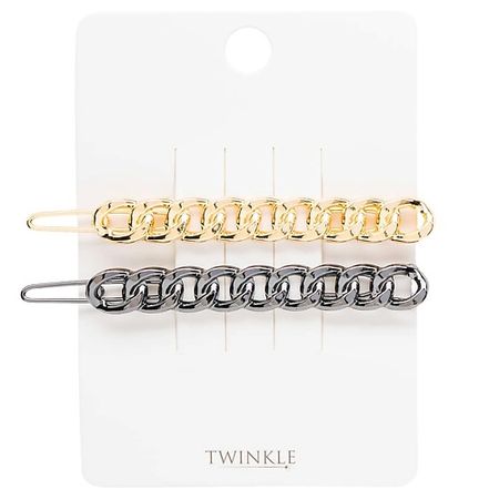 Набор заколок для волос TWINKLE Заколки для волос BLACK AND GOLD CHAIN