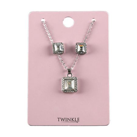Набор бижутерии TWINKLE Подарочный набор 4Комплект: серьги, подвеска, цепочка