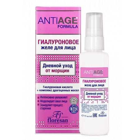 Крем для лица FLORESAN Гиалуроновое желе для лица желе аппетиссимо плодово ягодное персик 150 г