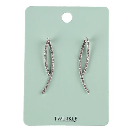 Серьги TWINKLE Серьги Silver 2 plain studio серьги dotted oval earrings – silver