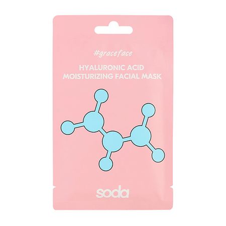 Маска для лица SODA Тканевая маска для лица с гиалуроновой кислотой 