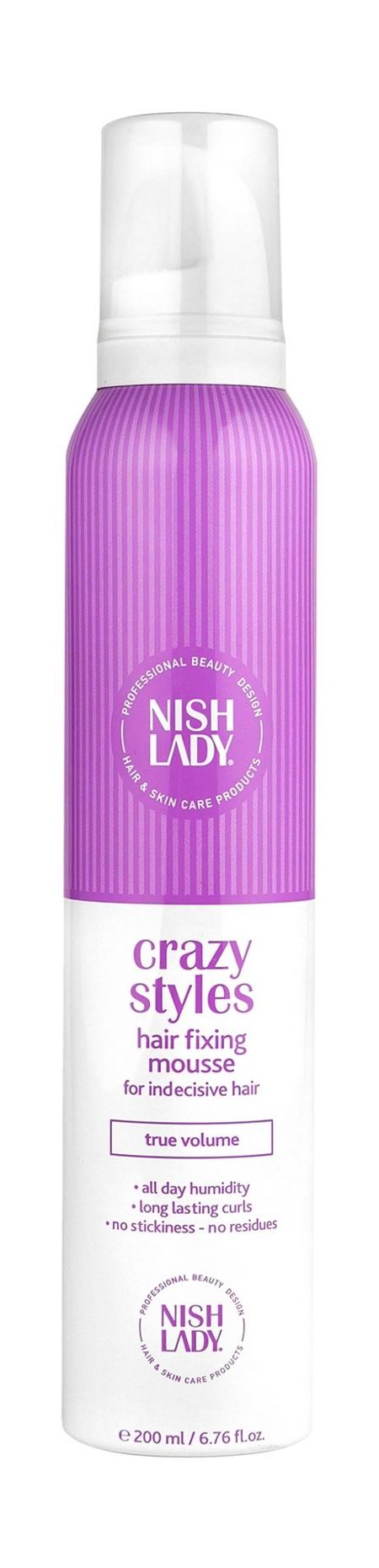 Nishlady Crazy Styles True Volume Hair Fixing Mousse crazy horse винтажный блокнот из