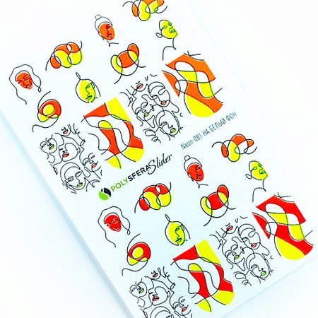 Слайдеры ПОЛИСФЕРА Слайдер дизайн для ногтей флуоресцентный Super Neon 081 флуоресцентный гобелен астронавты