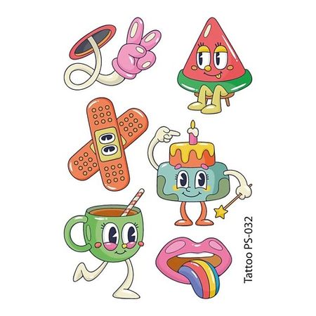 Наклейки для тела ПОЛИСФЕРА Детская временная переводная татуировка Tattoo PS-032 earlfamily naked loli full of tattoo автомобильные наклейки аниме nsfw девушка автомобильные аксессуары наклейка jdm сексуальная наклейка украшение