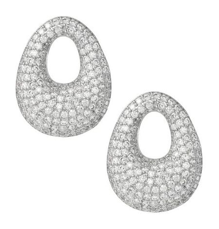 Ronda Premium Earrings LE344с plain studio серьги dotted oval earrings – silver