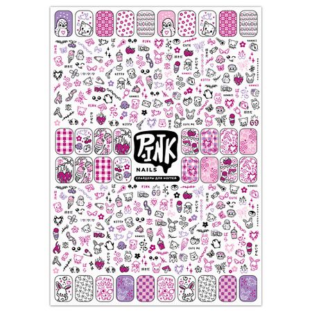 Слайдеры P.INK Слайдеры для ногтей Аниме розовое фольга аниме плакат k on xxihlive