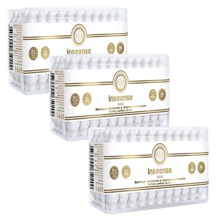 Ватные палочки INSEENSE МЕГАПАК Палочки ватные детские с ограничителем ватные палочки я самая make up 200 шт