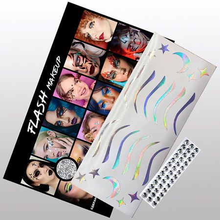 Наклейки для лица VLASOVA JULIA Наклейки для макияжа набор -стрелки стразы звездочки луны голографика B0304 обод звездочки haishine 3 8 10t для цепных пил stihl