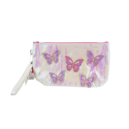 Косметичка LUKKY Косметичка жемчужная с накладными бабочками