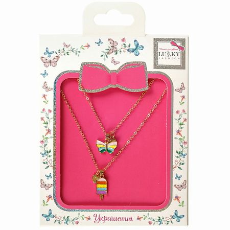 Набор бижутерии LUKKY Парные подвески с подвеской Сердце пополам Лето хру ные подвески для люстр 50 шт