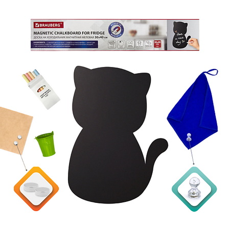 Интерьерная наклейка BRAUBERG Доска на холодильник магнитно-меловая 