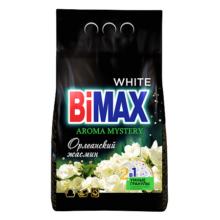 Порошок для стирки BIMAX Стиральный порошок с гранулами White Орлеанский жасмин Automat стиральный порошок duo activ 1 8 кг