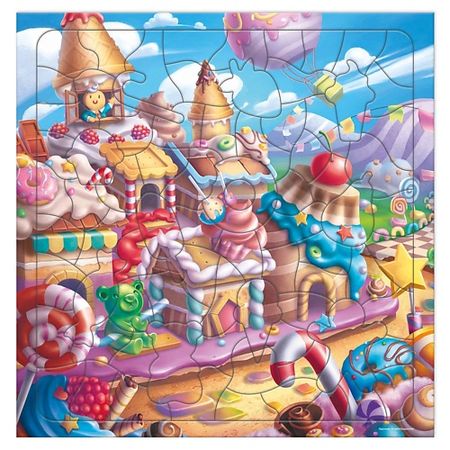 Настольная игра ГЕОДОМ Пазл фигурный на подложке Сладкий город фигурный дырокол cjec 1 5 см