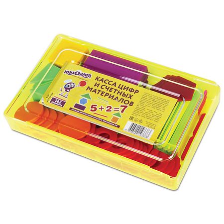 Развивающая игрушка ЮНЛАНДИЯ Касса цифр и счетных материалов 