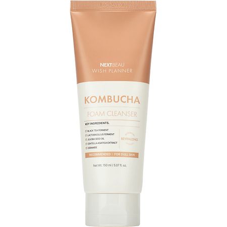 Пенка для умывания NEXTBEAU Очищающая пенка для лица с комбучей, пробиотиками и маслом дерева ши Wish Planner moterm weeks elite planner cover из
