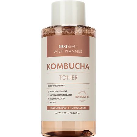 Тонер для лица NEXTBEAU Тонер с комбучей, пробиотиками и гиалуроновой кислотой Wish Planner moterm weeks elite planner cover из